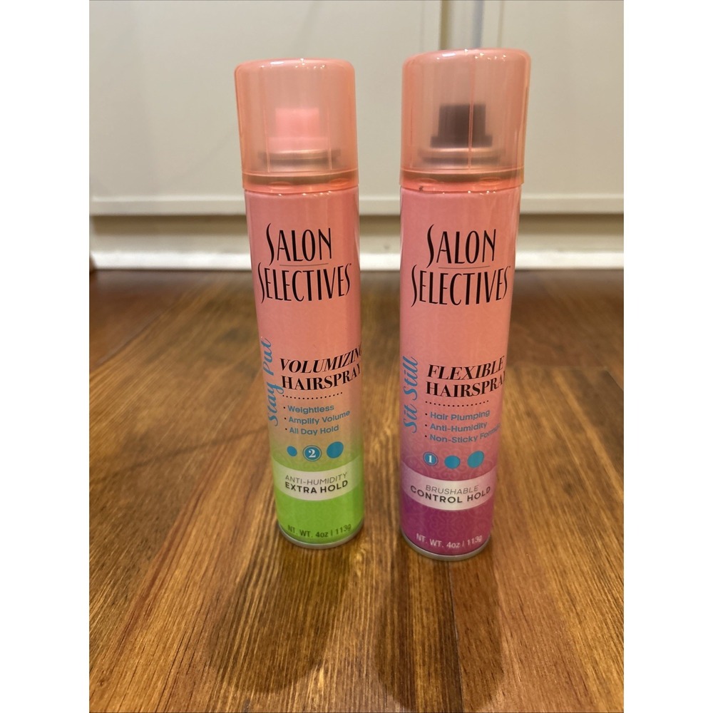 2 SALON SELECTIVES HAIRSPRAY Volumizing And Flexible 1&2 Mostly Full